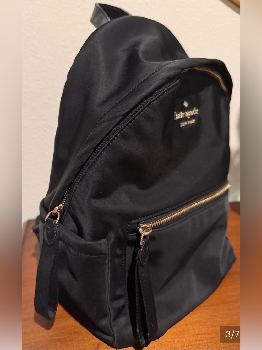 Kate Spade NY Chelsea Medium Black Nylon Backpack - Picture 2 of 7